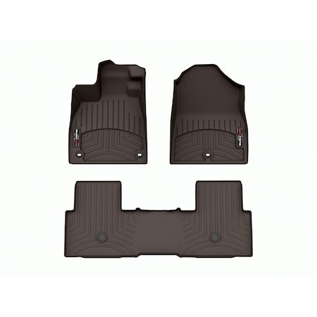 Weathertech Cocoa, Front and Rear Floorliners 471796-1-2