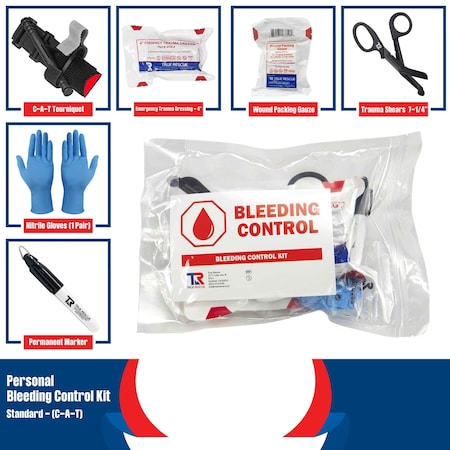 True Rescue Personal Bleeding Control Kit, Standard with C-A-T TRBC3-S-CAT