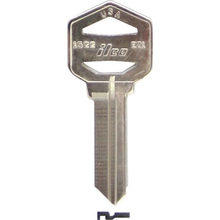 Kaba Ilco Kwikset Nickel Plated House Key, EZ1-KW1, 10PK AL00001132