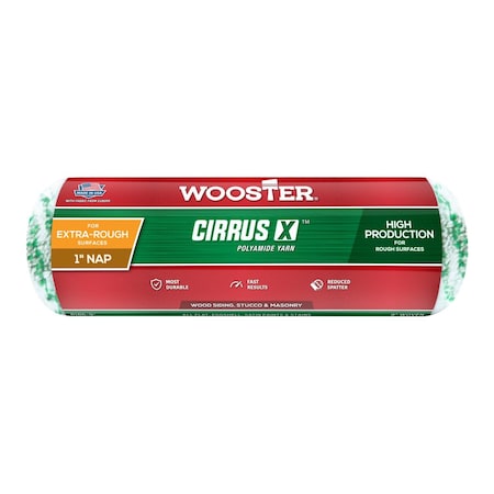 Wooster Cirrus X Yarn 9 in. W X 1 in. Paint Roller Cover  R186-9