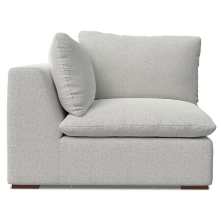 Homeroots 44" Gray Fabric Modular Sofa With Brown Legs 641025