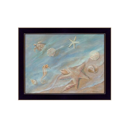 Homeroots Seashore Star Black Framed Print Wall Art 529666