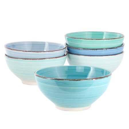 Elama Blue Ridge 6 Piece Assorted Bowl Set ELM-BLUE-RIDGE-6-BOWL
