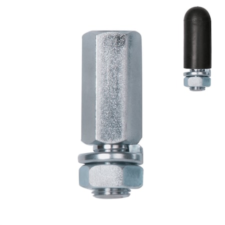 Safetywhips Warning Whip Mount, Metal, 2.75 Length, 1/2 inch Lock washer & Hex nut. 519.343NP