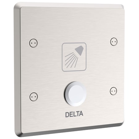 Delta Commercial 860T Electronic Shower Trim With Push Button Activator- Battery In Chrome 861T106