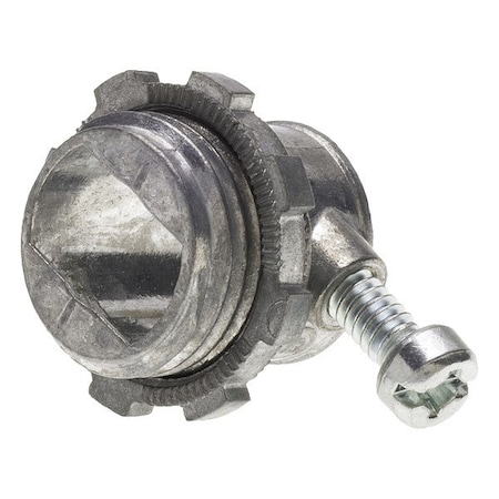 Bridgeport Set Screw Connector 1/2 in, Connector, Zinc, Unfinished 501-DC2