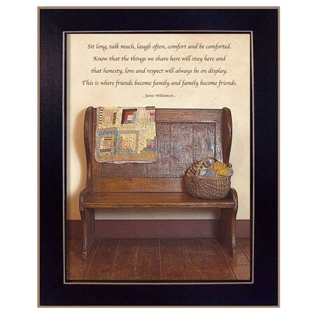 Homeroots Friends Become Family Black Framed Print Wall Art 404651