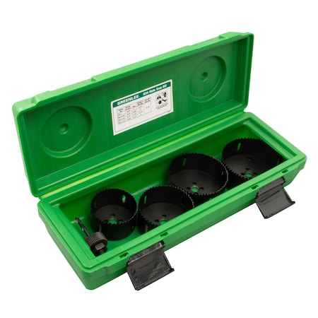 Greenlee Hole Saw Set, 4-1/2 in Dia, Variable Pitch 834