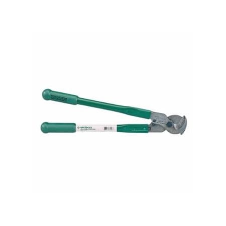 Green Leaf Cable Cutter with Rubber Grips, 18 in OAL, Shear Cut, 350 kcmil Aluminum or Copper 332-718