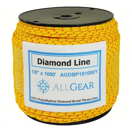 All Gear Rigging and Climbing Rope, 1,000 ft L AGSL181000YO