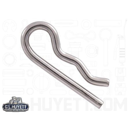 Huyett Bridge Pin, 302/304SS, .094 Wire Dia x 1.125 L x .25 In Eye Dia x Fits .25 to .5 Shft BPS-233