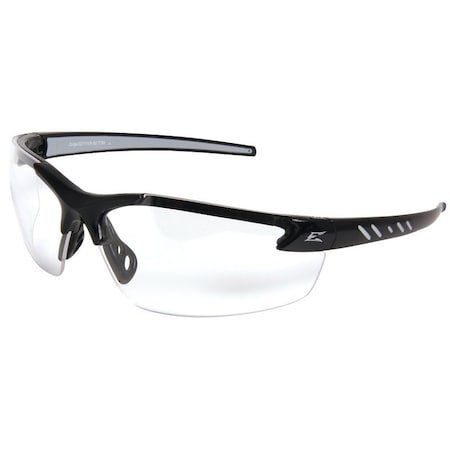 Edge Eyewear Safety Glasses, Anti-Scratch, Clear Lens, Black Frame DZ111-G2/DZ111
