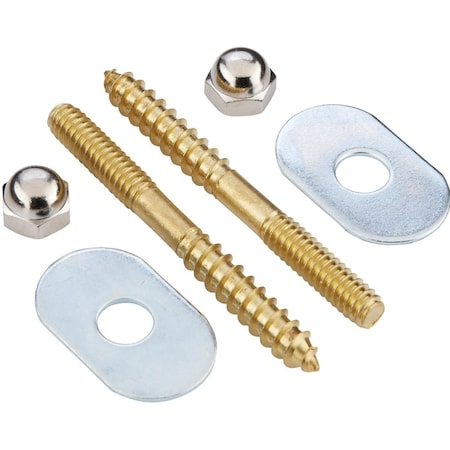 Do It Best 1/4''x2-1/2'' Solid Brass Toilet Screws 60315