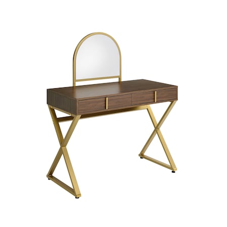 Homeroots 42" Vanity Table with Mirror 486498