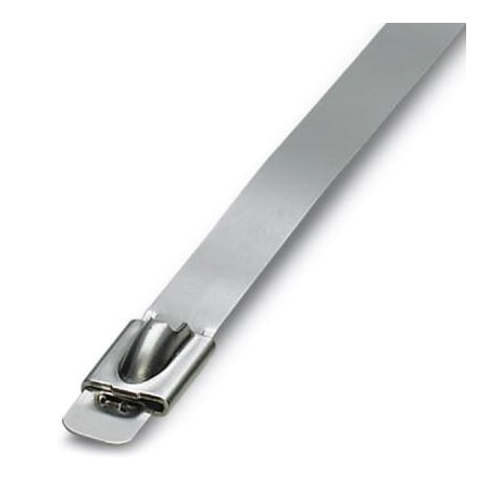 Phoenix Contact Cable Tie, 838 mm L, Silver, 316 Stainless Steel, 890 N Strength 3240727