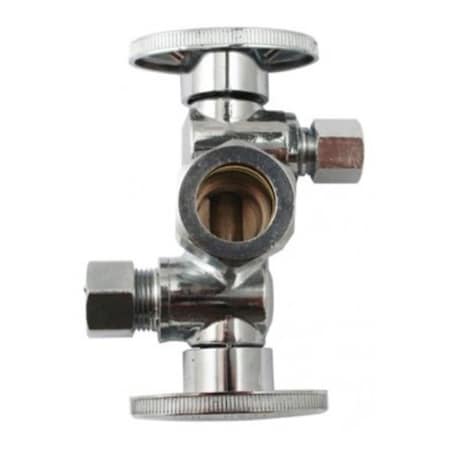 Sticky Situation K2904DHLF 250 psi Three-Way Quarter Turn Dual Shut-Off Valve - 0.37 in. ST2741297