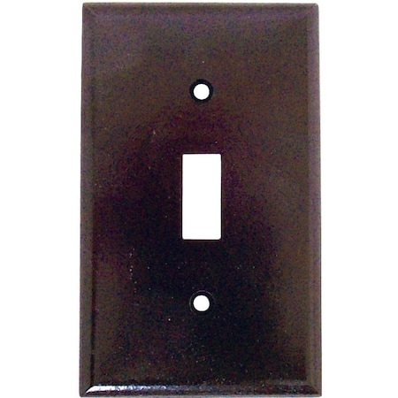 Arrow Hart Eaton Wiring Devices Wallplate, 4-1/2 in L, 2-3/4 in W, 1 -Gang, Thermoset, Brown, High-Gloss 2134B-BOX