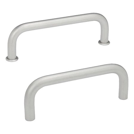 J.W. Winco Pull Handle, Silver, Stainless Steel 425-NI-12-125-GS