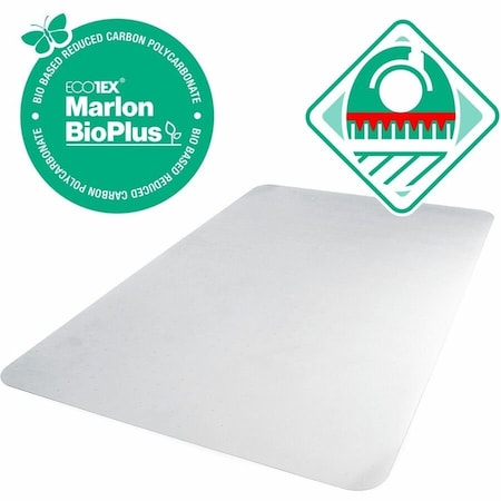 Floortex Ecotex BioPlus Eco Friendly Carbon Neutral Polycarbonate Chair Mat for Carpet - 35" x 47" NCCMFLBG0002