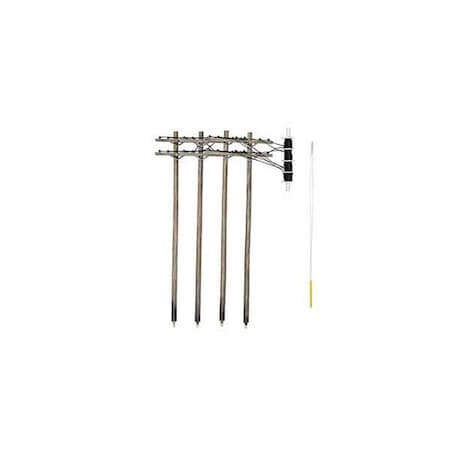 Woodland Scenics 2251 N Scale Pre-Wired Poles Double Crossbar WOO2251