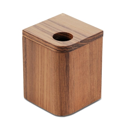 Homeroots Designer Genuine Teak Cotton Box 475849