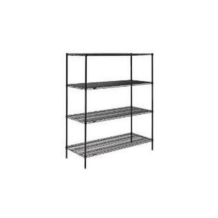 Tosafos Epoxy 18 x 54 x 74 in. Starter Shelf Unit- Black TO3662194