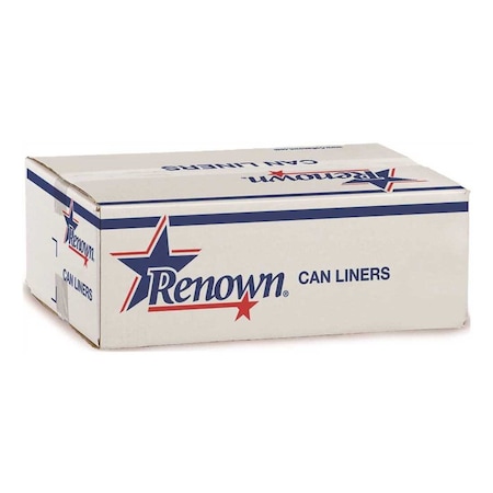 Renown 33 Gal. 22 mic 33 in. x 40 in. Silver Can Liner, 250PK REN13322-RL