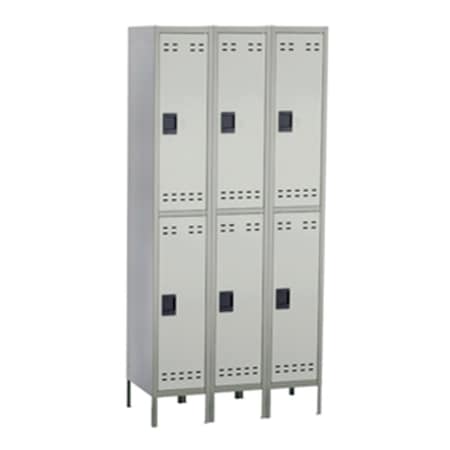 Betterbeds Double Tier Locker 3 Column in Gray BE3185073