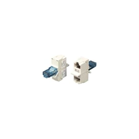 Hubbell Premise Wiring Hubbell BR851B Network Connector Adapter - 2 x RJ-45 Network Female - 1 x RJ-45 Network Male BR851B