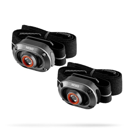 Nebo MYCRO Series Rechargeable Headlamp, 200 mAh, Lithium-Ion Battery, LED Lamp, 15 to 250 Lumens, Gray NEB-HLP-1010