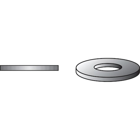 Hillman Zinc-Plated Steel .215 in. SAE Flat Washer, 100PK 280055