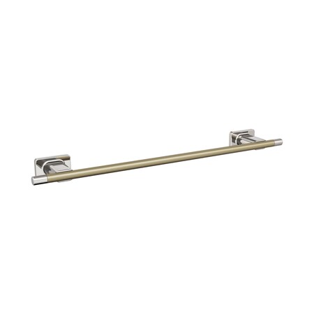 Amerock Esquire Polished Nickel/Golden Champagne Contemporary 18 in 457 mm Towel Bar BH26614PNBBZ