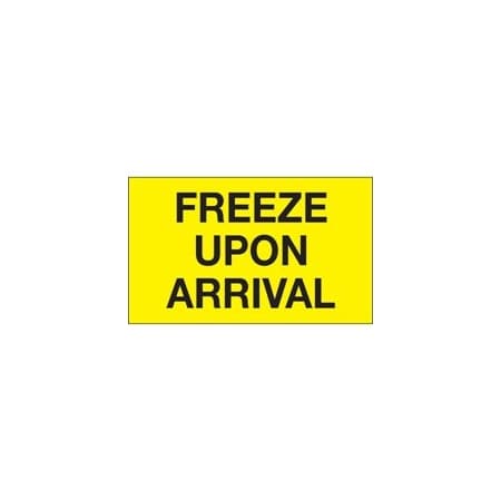 Bubblefast 3 x 5'' - ''Freeze Upon Arrival'' Fluorescent Yellow Labels BFDL1116