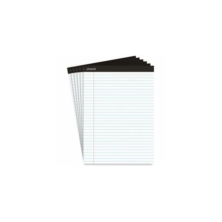 Universal One Notepad, Nonwirebound, 6PK UNV30630
