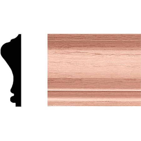 House Of Fara 3/4'' W.x2-5/8'' H.x8 ' L. Solid Oak Colonial Chair Rail Molding 9000