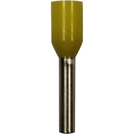 Eclipse Tools Wire Ferrule, Yellow, 18 AWG, PK100 701-014-100