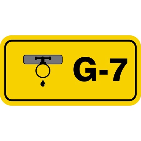 Accuform Energy Source ID Tag, G-7, 1.5inx3in, Adhesive Dura-Poly, 5PK TDF407XVM