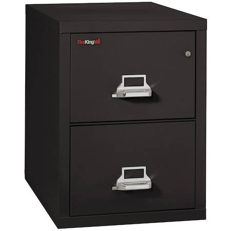 Fireking 15-1/4" W 2 Drawer Fire-Resistant Vertical File Cabinet, Black, Legal 2-2131-CBL