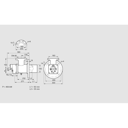 Honeywell Kromschroder BRNR, GAS, BIO 140RB 50/35 47 E, INSTALL I KS84008018