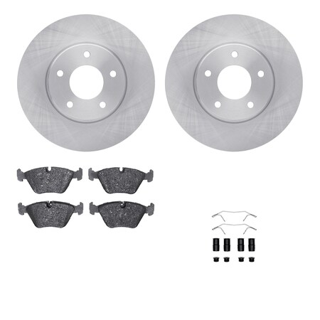 Dynamic Friction Co DFC Brake Rotor with 5000 Brake Pads and Hardware Kit 6512-20061