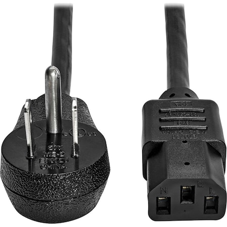 Tripp Lite Power Cord, 3 ft, Black, 14 AWG P007-003-15D