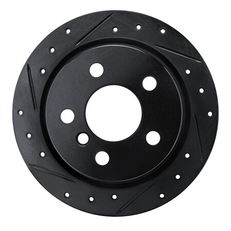 Dynamic Friction Co DFC Brake Rotor - Drilled and Slotted - Black 633-32013L