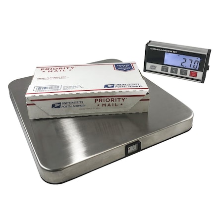 Moon Knight Optima Home Scales  Commander Stainless Steel Shipping Platform Scale with Bluetooth Indicator CMD-330-BT