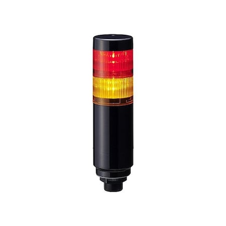 Patlite Signal Tower, 8 1/8 in H, 2 3/8 in dia. LR6-202W4NK-RY