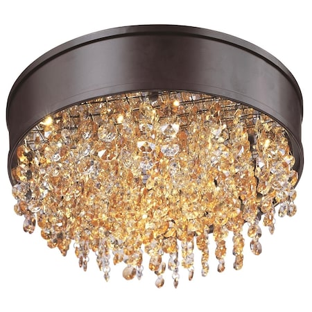 Cling 6.25 in. Mystic 11 Light LED Flush Mount - Bronze CL1543092