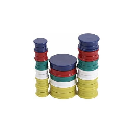 Universal High-Intensity Assorted Magnets, 3/4", 1 1/4" & 1 1/2" dia, Asst, 30PK UNV31251