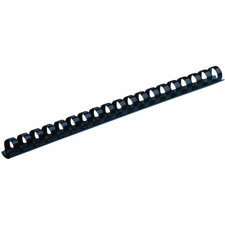 Fellowes Plastic Comb Bindings, 3/8in Dia, 55 Sheet Capacity, Navy Blue, 100PK 52505