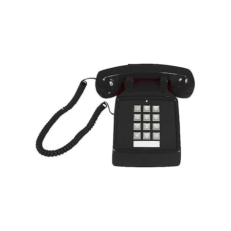 Cortelco 250000-VBA-20M Desk w/ Volume BLACK 2500-V-BK