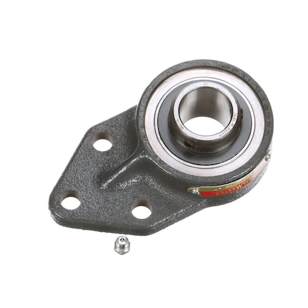 Sealmaster Mounted Cast Iron Three Bolt Flange Bracket Ball Bearing - 52100 Bearing Steel, Black Oxided FBMH-16