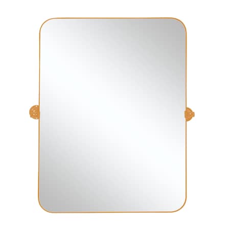 Homeroots 36" Gold Metal Framed Standing Mirror 565110